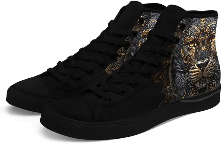 Unisex Fashion Skull High Top Sneakers Classic Lace-Up Canvas Shoes,Casual Cool Hip Hop Tennis Walking Shoes for Men Women