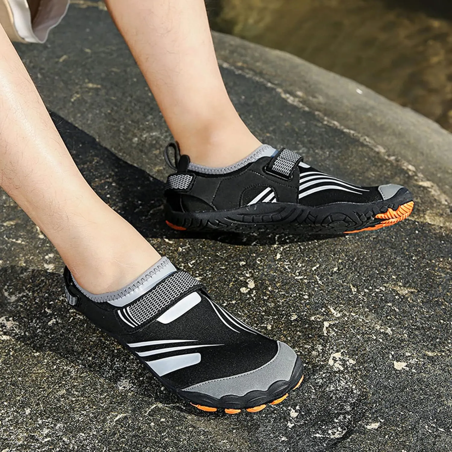 Water Shoes Men Wide Toe Box Quick Drying Slip On Barefoot for Pool Beach Surf Walk Water Yoga