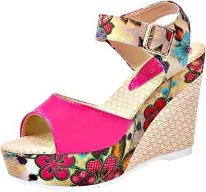 Wedge Sandal for Women Ankle Strap Flatform Arch Support Fish Mouth Toe Shoes Platform Espadrilles Wide Breathable Comfort