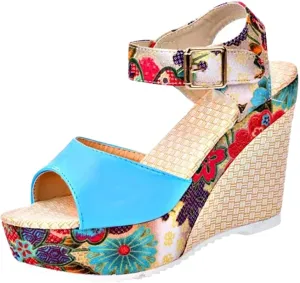Wedge Sandal for Women Ankle Strap Flatform Arch Support Fish Mouth Toe Shoes Platform Espadrilles Wide Breathable Comfort