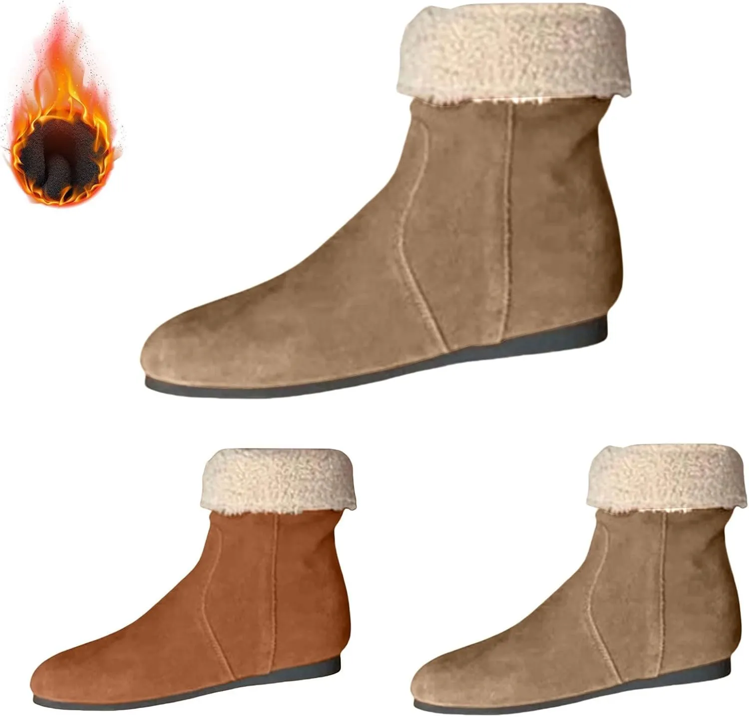 Women Snow Boots Knee High Boots Women Wide Calf Women Shoes Fall Womens Winter Dress Shoes Chunky Heel Boots