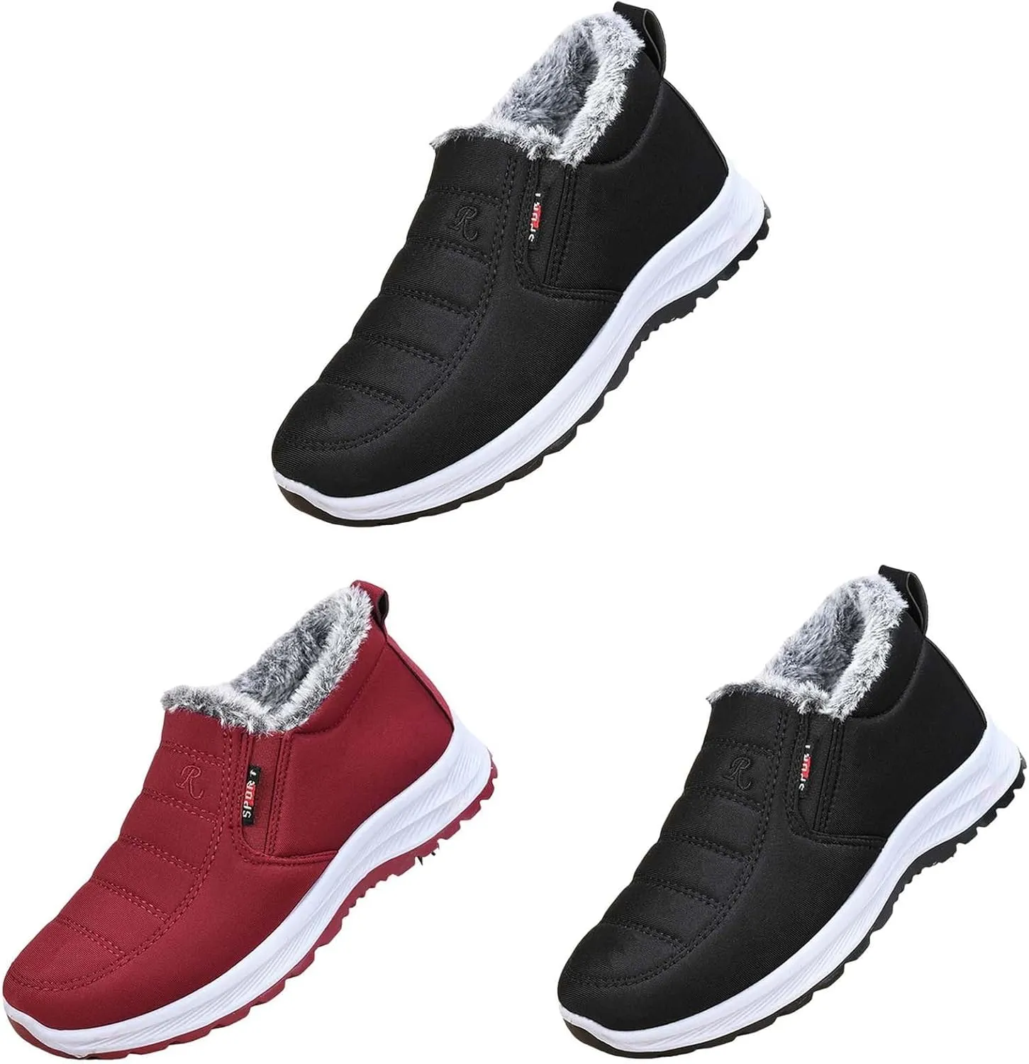 Womens Booties and Ankle Boots Plush Lined Casual Shoes Non Slip Walking Shoes Waterproof Winter Hiking Boots