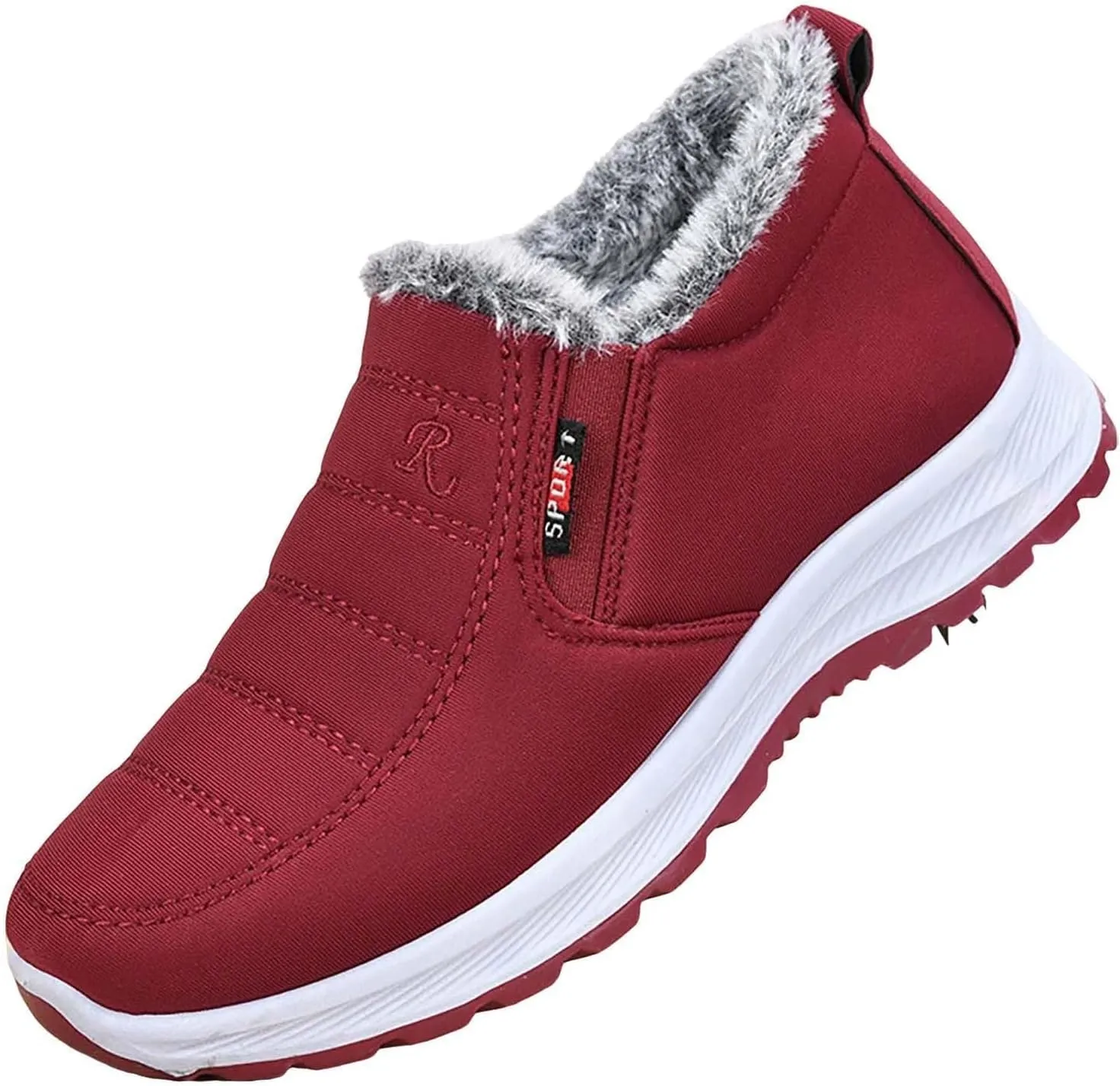 Womens Booties and Ankle Boots Plush Lined Casual Shoes Non Slip Walking Shoes Waterproof Winter Hiking Boots