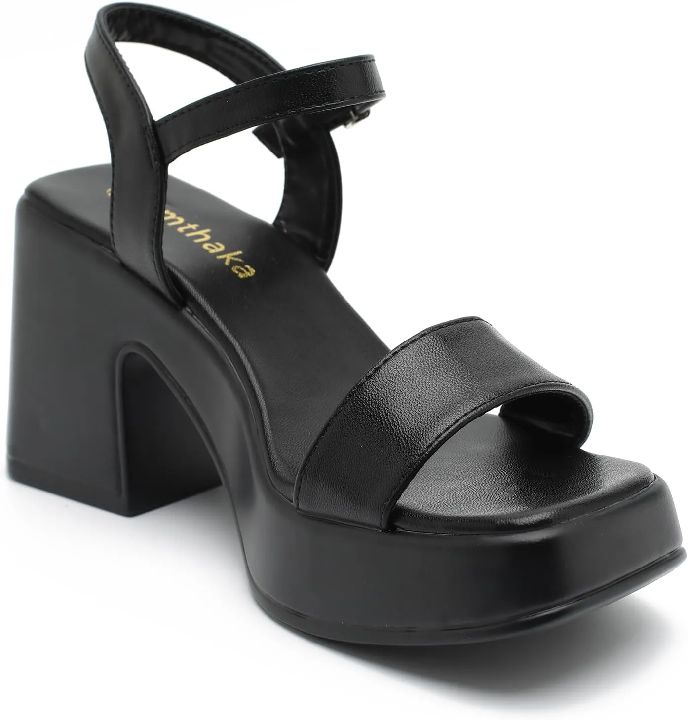 Women's Platform Heeled Sandals Comfortable Block Chunky Open Toe Ankle Strap Heels Fashion Wedding Party Evening Prom Dance Dress Shoes