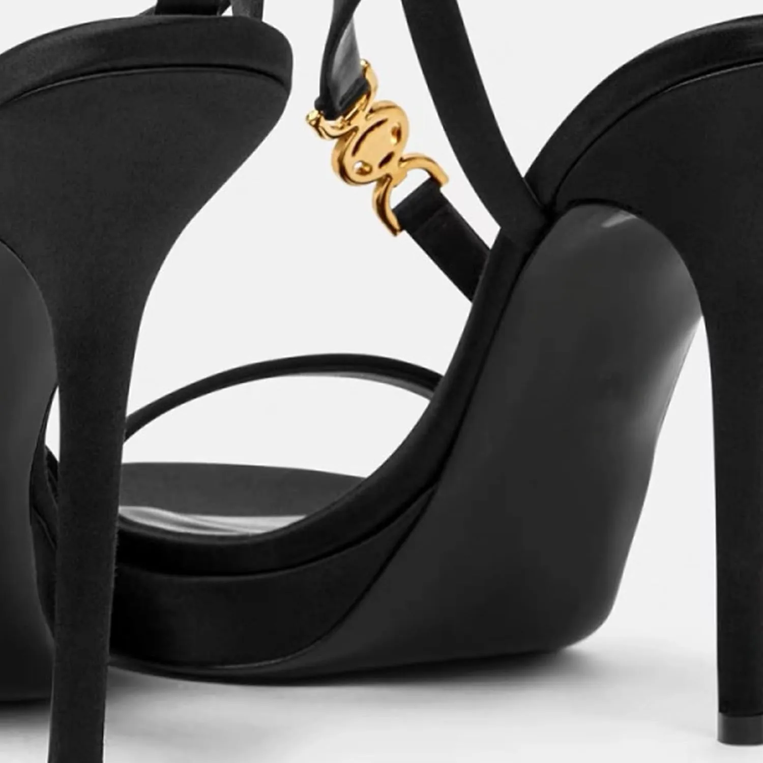 Women's Round Open Toe Platform Clear High Heel Sandals Open-Toe Stilettos with Waterproof and Metal Buckles Slip On Pumps Dress Ankle Strap Office Clubbing Work
