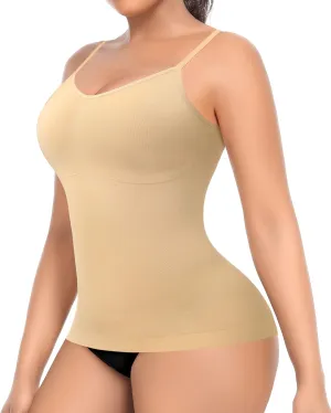 Womens Shapewear Tank Tops with Built in Bra Tummy Control Cami Shaper Compression Shaping Tops