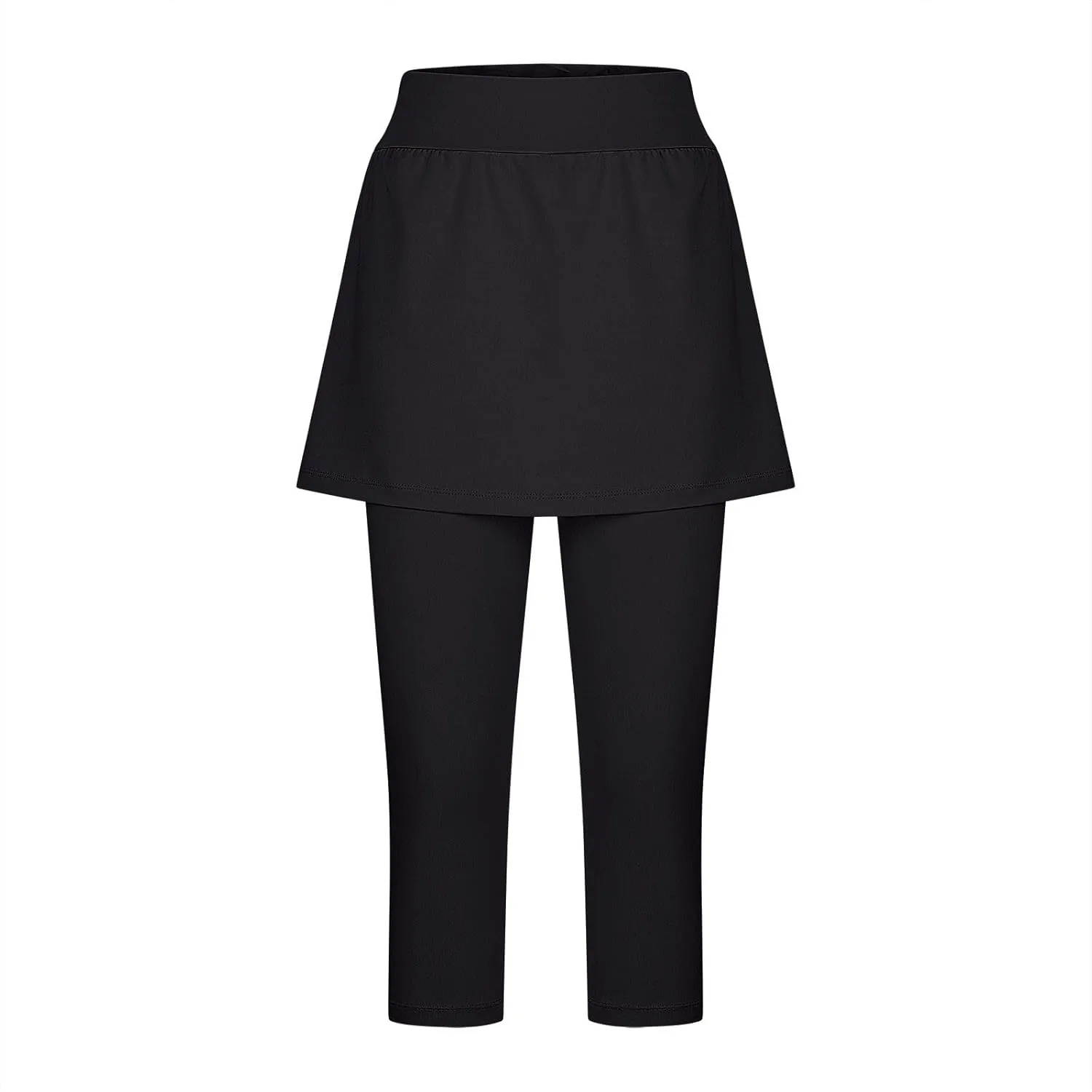 Womens Skirted Leggings Thin Workout Tennis Skorts Capris Elastic Waist Yoga Pants Athletic Legging with Skirt 2025