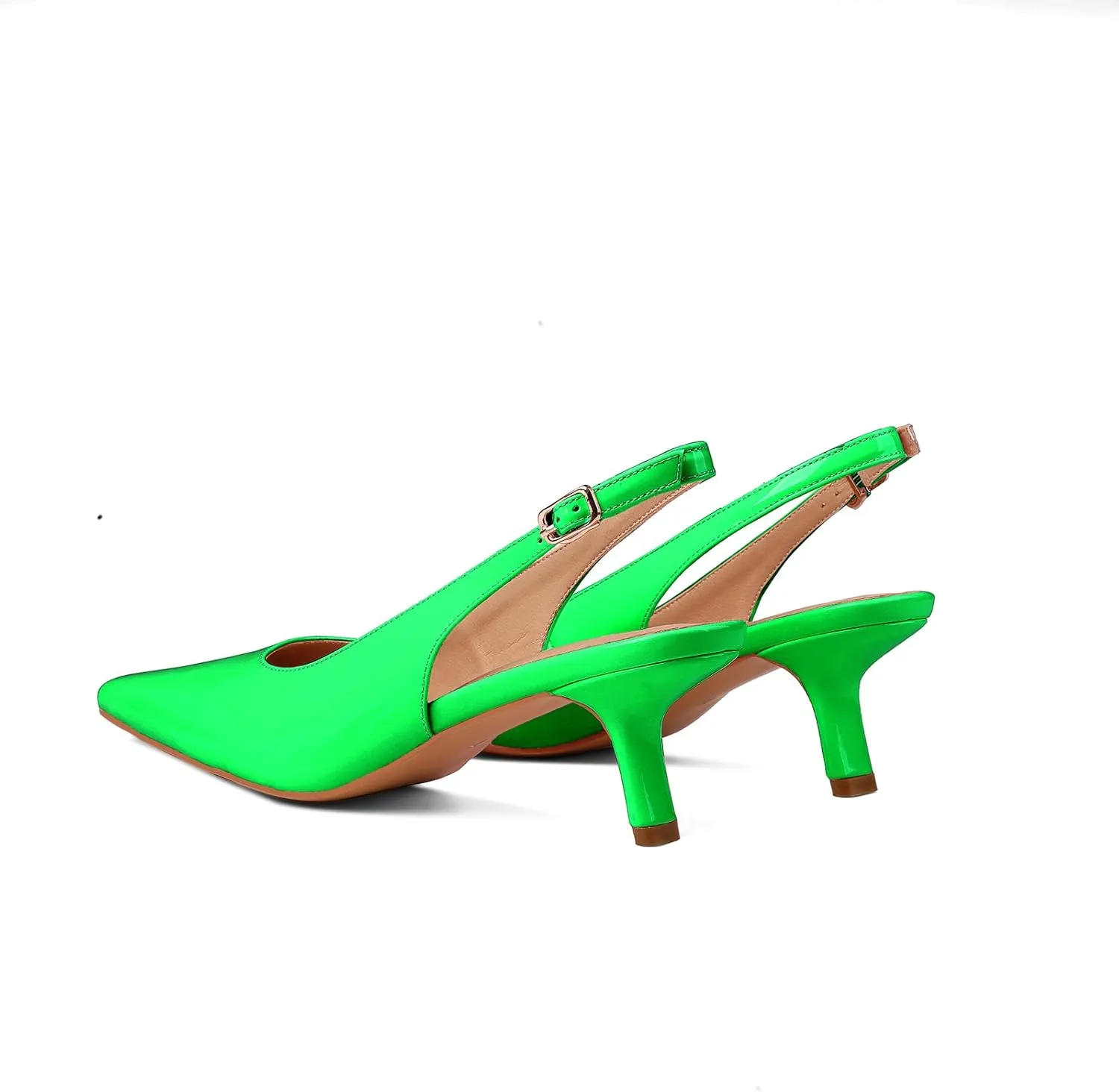 Women's Thin High Cute Wedding Patent Leather Buckle Kitten Low Heels Dress Shoes Ankle Strap Party Fashion Sandals