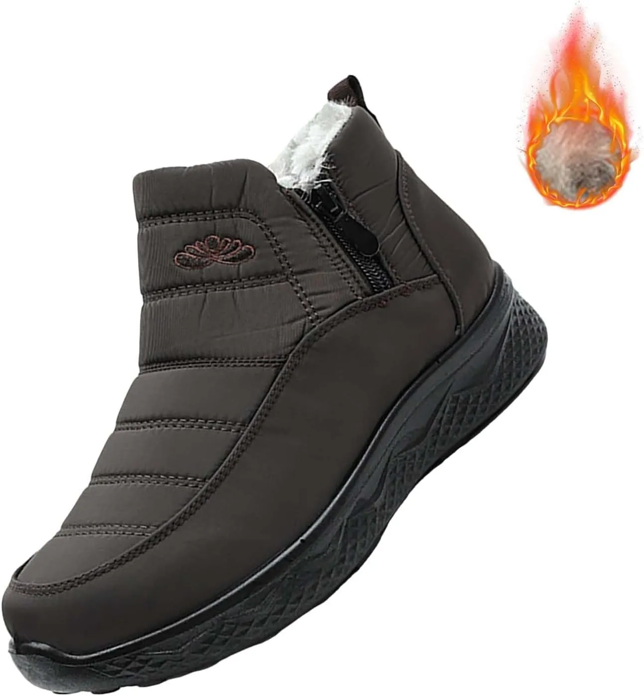 Womens Winter Snow Boots Women Ankle Booties Warm Fu Lined aterproof Insulated Slip On Outdoor Shoes