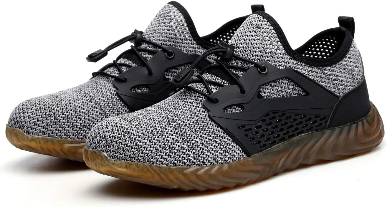 Work Shoes Steel Toe Safety Shoes Puncture Proof Construction Shoes Comfortable Non-Slip Sneakers