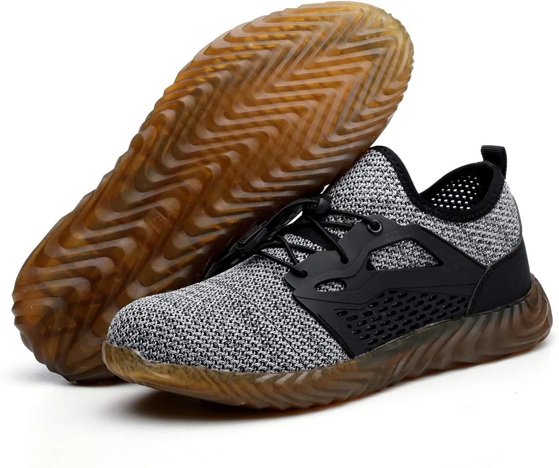 Work Shoes Steel Toe Safety Shoes Puncture Proof Construction Shoes Comfortable Non-Slip Sneakers