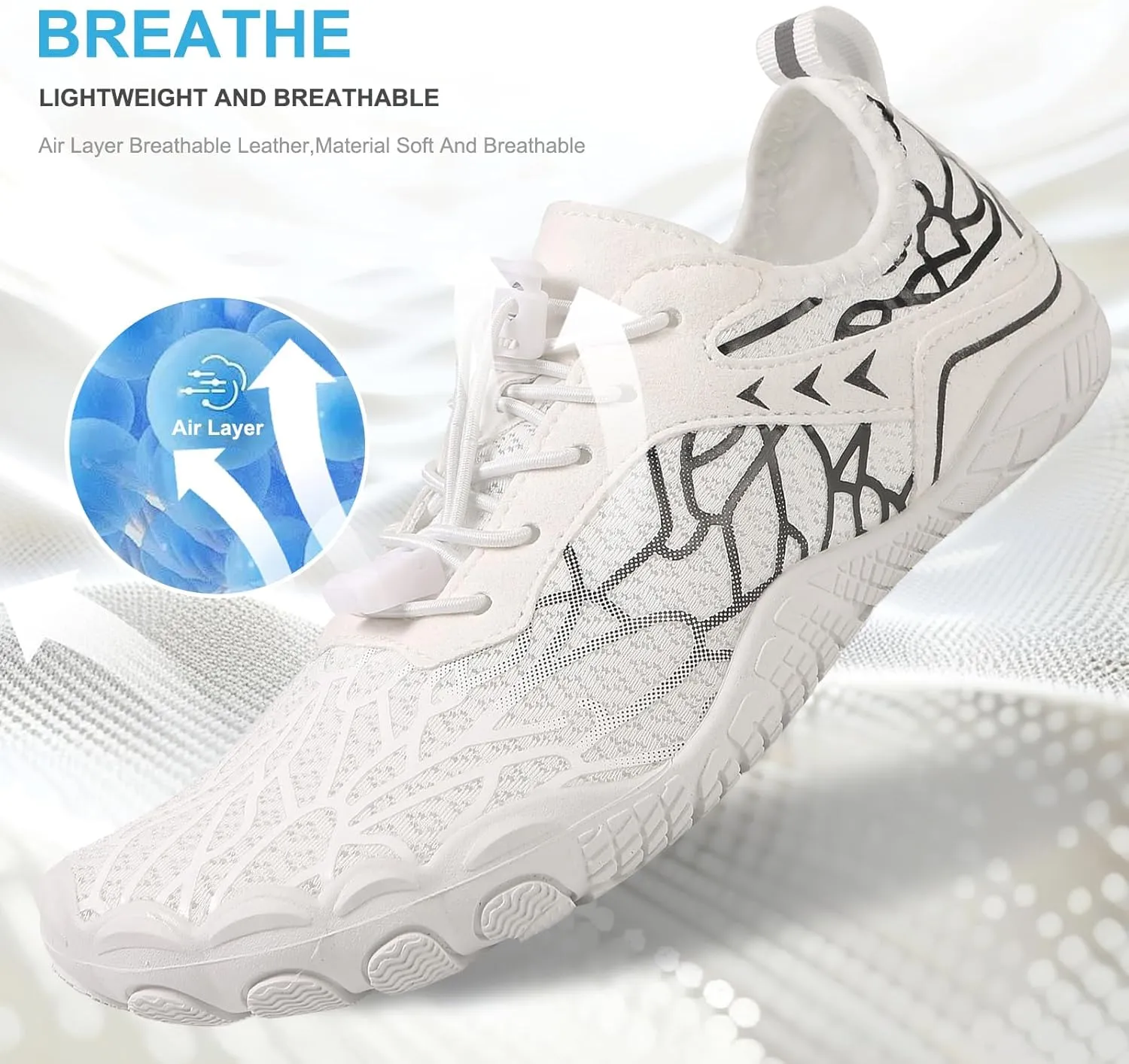XNIRON Hike Barefoot Shoes for Womens Men,Quick Dry Water Shoes,Beach Pool Aqua Swim Surf Hiking Walking Shoes,Non-Slip Athletic Footwear Wide Toe Water Shoes