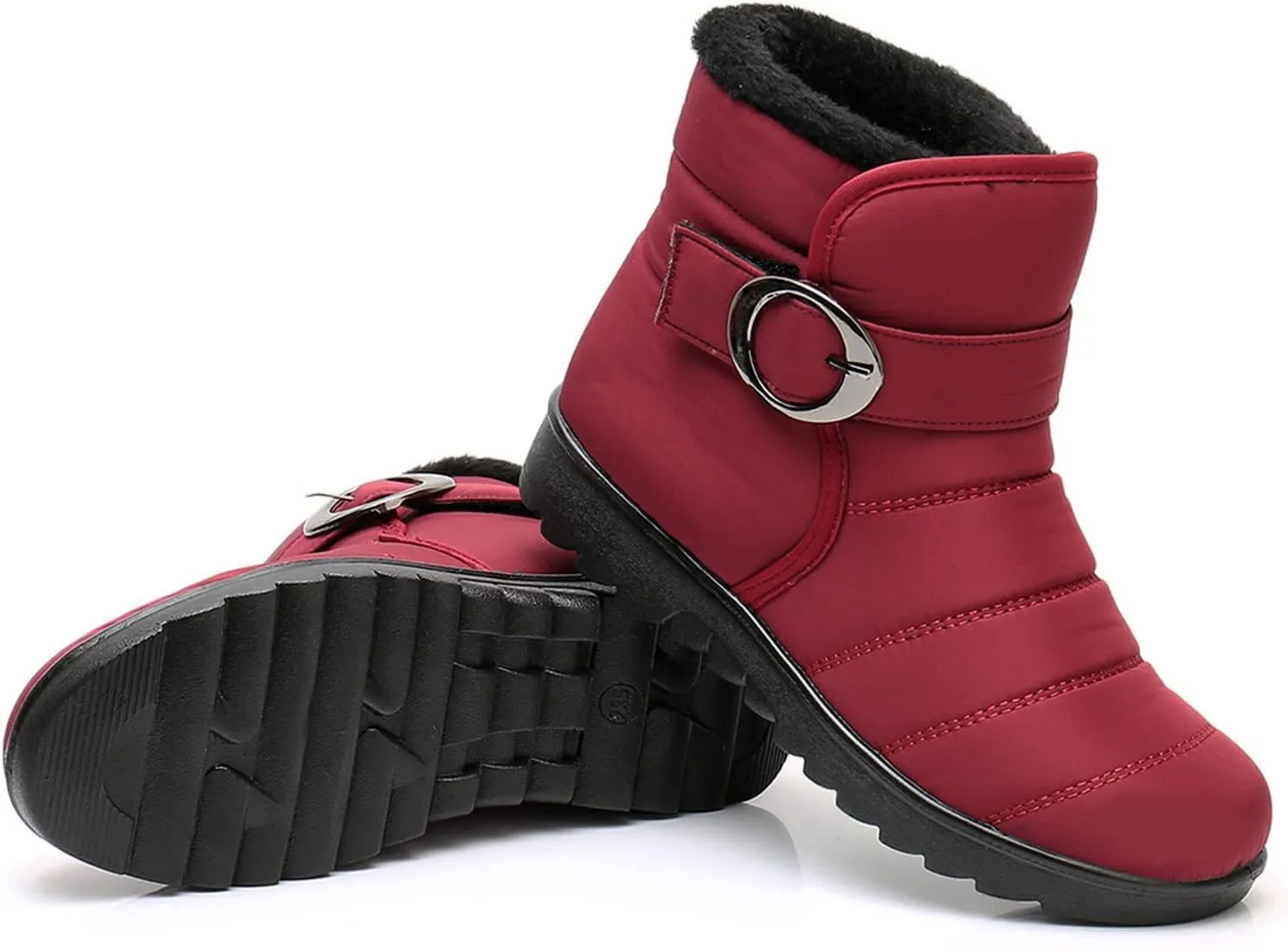 ZBYY Womens Winter Snow Boots with Warm Lining Comfortable Non Slip Waterproof Ankle Boots Outdoor Hiking Walking Platform Shoes