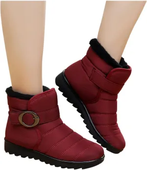 ZBYY Womens Winter Snow Boots with Warm Lining Comfortable Non Slip Waterproof Ankle Boots Outdoor Hiking Walking Platform Shoes